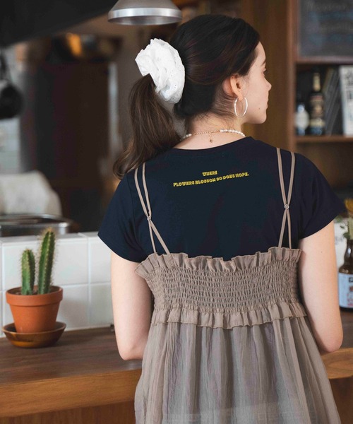 COMMRE（コムル）の「シアーキャミワンピース（ワンピース・レディース・ブラック/ベージュ・FREE）」の5枚目の写真