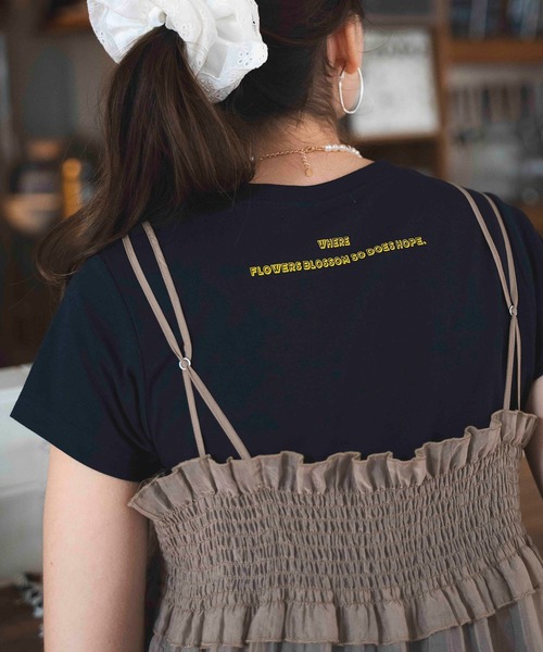 COMMRE（コムル）の「シアーキャミワンピース（ワンピース・レディース・ブラック/ベージュ・FREE）」の4枚目の写真