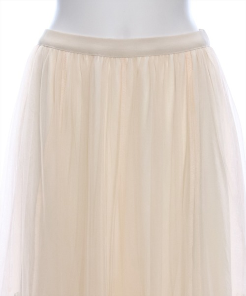 clear（クリア）の「パール付きチュールロングスカート（スカート・レディース・アイボリー/ブラック/ピンク・F）」の8枚目の写真