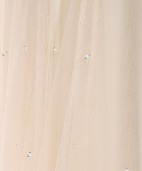 clear（クリア）の「パール付きチュールロングスカート（スカート・レディース・アイボリー/ブラック/ピンク・F）」の9枚目の写真