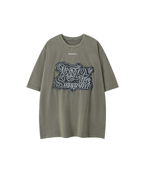 HOOK（フック）の「HOOK -select-　デニムパッチワーク刺繍ビッグTEE (SS)（Tシャツ/カットソー・メンズ・ブラック/グレー・M/L/XL）」の7枚目の写真