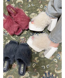 EVRIS | フェイクファーサボ(サンダル)