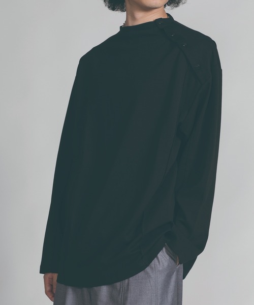 aimoha（アイモハ）の「【aimoha neo】SLEEK MOCK-LAYERED TEE（Tシャツ/カットソー・メンズ・ライトグリーン/ブラック・MEDIUM/LARGE/X-LARGE）」の4枚目の写真