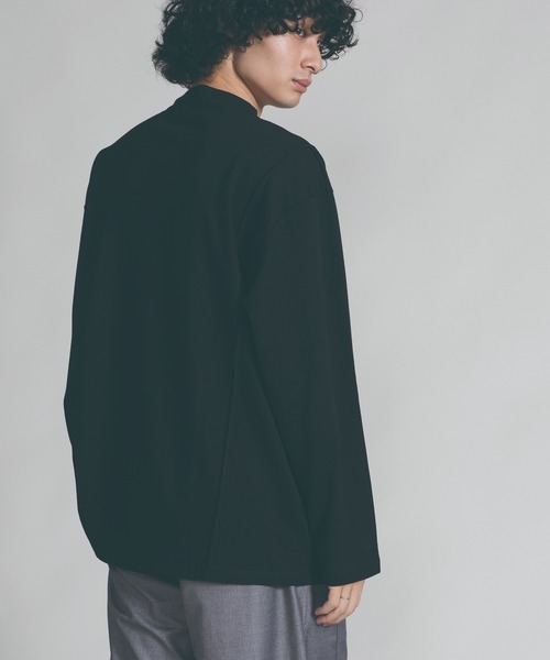 aimoha（アイモハ）の「【aimoha neo】SLEEK MOCK-LAYERED TEE（Tシャツ/カットソー・メンズ・ライトグリーン/ブラック・MEDIUM/LARGE/X-LARGE）」の5枚目の写真