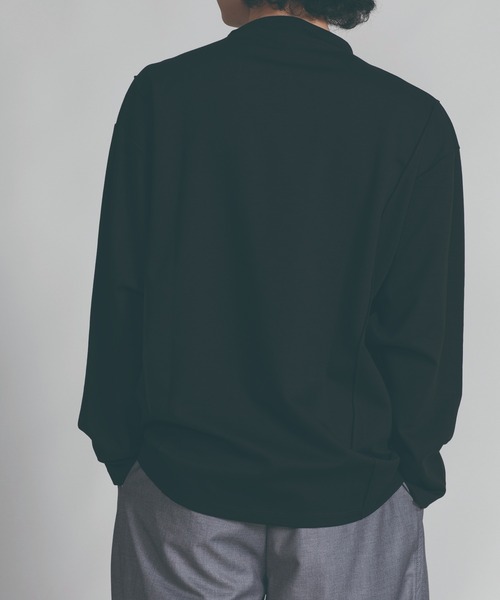aimoha（アイモハ）の「【aimoha neo】SLEEK MOCK-LAYERED TEE（Tシャツ/カットソー・メンズ・ライトグリーン/ブラック・MEDIUM/LARGE/X-LARGE）」の6枚目の写真