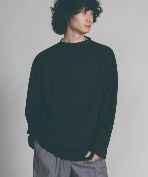aimoha（アイモハ）の「【aimoha neo】SLEEK MOCK-LAYERED TEE（Tシャツ/カットソー・メンズ・ライトグリーン/ブラック・MEDIUM/LARGE/X-LARGE）」の8枚目の写真