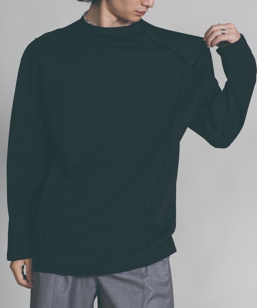 aimoha（アイモハ）の「【aimoha neo】SLEEK MOCK-LAYERED TEE（Tシャツ/カットソー・メンズ・ライトグリーン/ブラック・MEDIUM/LARGE/X-LARGE）」の9枚目の写真