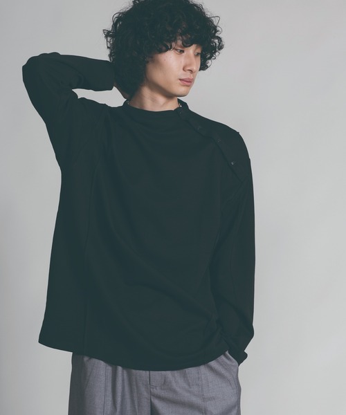 aimoha（アイモハ）の「【aimoha neo】SLEEK MOCK-LAYERED TEE（Tシャツ/カットソー・メンズ・ライトグリーン/ブラック・MEDIUM/LARGE/X-LARGE）」の10枚目の写真