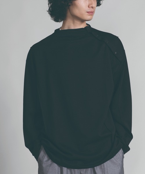 aimoha（アイモハ）の「【aimoha neo】SLEEK MOCK-LAYERED TEE（Tシャツ/カットソー・メンズ・ライトグリーン/ブラック・MEDIUM/LARGE/X-LARGE）」の12枚目の写真
