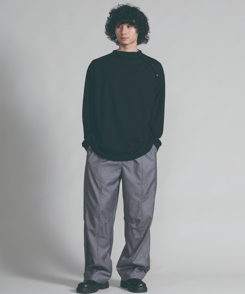 aimoha（アイモハ）の「【aimoha neo】SLEEK MOCK-LAYERED TEE（Tシャツ/カットソー・メンズ・ライトグリーン/ブラック・MEDIUM/LARGE/X-LARGE）」の15枚目の写真
