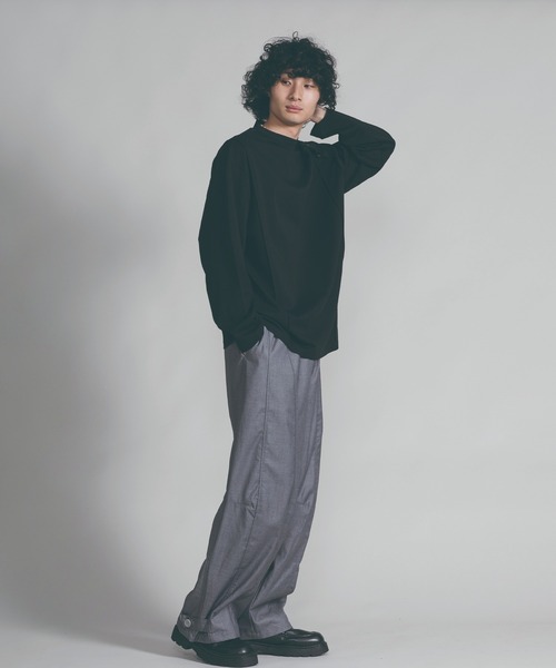 aimoha（アイモハ）の「【aimoha neo】SLEEK MOCK-LAYERED TEE（Tシャツ/カットソー・メンズ・ライトグリーン/ブラック・MEDIUM/LARGE/X-LARGE）」の18枚目の写真