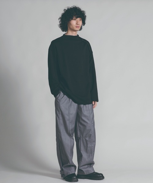 aimoha（アイモハ）の「【aimoha neo】SLEEK MOCK-LAYERED TEE（Tシャツ/カットソー・メンズ・ライトグリーン/ブラック・MEDIUM/LARGE/X-LARGE）」の22枚目の写真