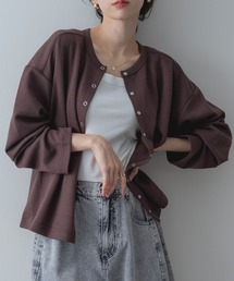 【ANNA LUNA】 オールシーズン 使える！万能 シルバースナップ ボタン カーディガン
