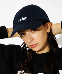 【POLeR/ポーラー】WOOL EMB BASEBALL CAP/ウールシンプルロゴキャップ