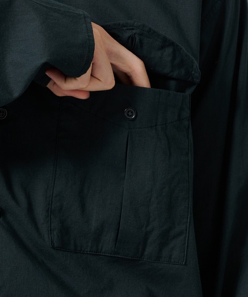 ローンオーガニックコットンシャツ MARKA/マーカ】オーガニックコットンコードローン / オフィサー