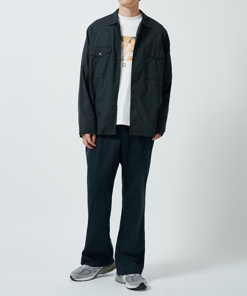 マーカ コットンウールツイル シャツコート オーガニックコットン26G天竺 / プリントTEE ''LAYERED PYRAMID