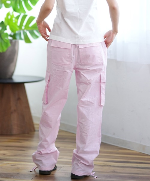 ムラサキスポーツ（ムラサキスポーツ）の「RIKKA FEMME/リッカファム コットンカーゴパンツ  RF24HS06（カーゴパンツ・レディース・ネイビー/ピンク・M/L）」の5枚目の写真