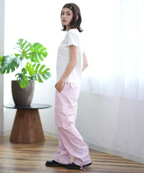 ムラサキスポーツ（ムラサキスポーツ）の「RIKKA FEMME/リッカファム コットンカーゴパンツ  RF24HS06（カーゴパンツ・レディース・ネイビー/ピンク・M/L）」の7枚目の写真