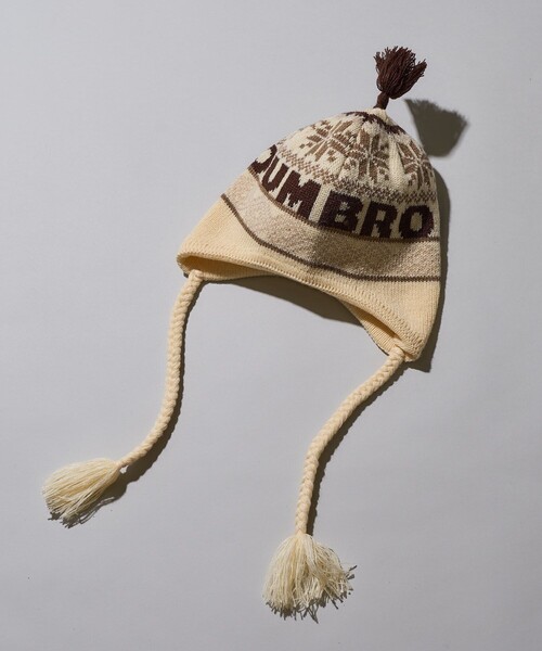 FREAK'S STORE(フリークスストア)の「UMBRO × FREAK'S STORE/アンブロ 別注 ジャガードロゴ イヤーキャップ/ニットキャップ/ビーニー(ニットキャップ/ビーニー・レディース・ナチュラル/パープル/ブラウン・ONE SIZE)」の3枚目の写真