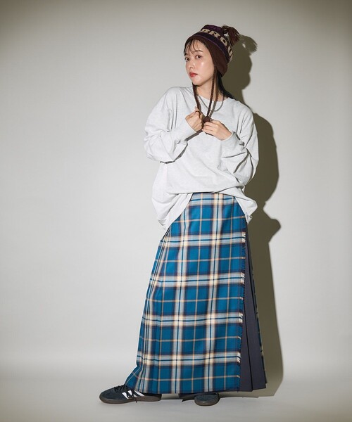 FREAK'S STORE(フリークスストア)の「UMBRO × FREAK'S STORE/アンブロ 別注 ジャガードロゴ イヤーキャップ/ニットキャップ/ビーニー(ニットキャップ/ビーニー・レディース・ナチュラル/パープル/ブラウン・ONE SIZE)」の9枚目の写真