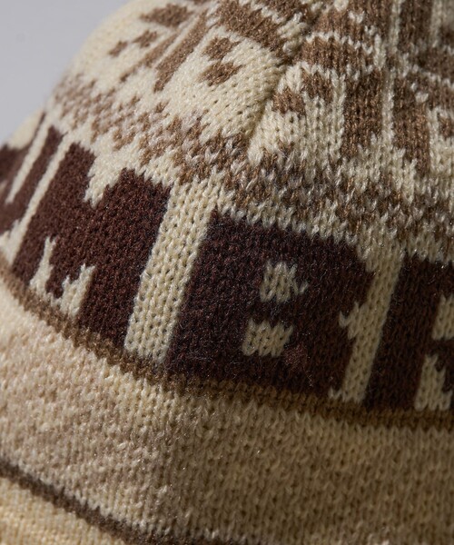 FREAK'S STORE(フリークスストア)の「UMBRO × FREAK'S STORE/アンブロ 別注 ジャガードロゴ イヤーキャップ/ニットキャップ/ビーニー(ニットキャップ/ビーニー・レディース・ナチュラル/パープル/ブラウン・ONE SIZE)」の16枚目の写真