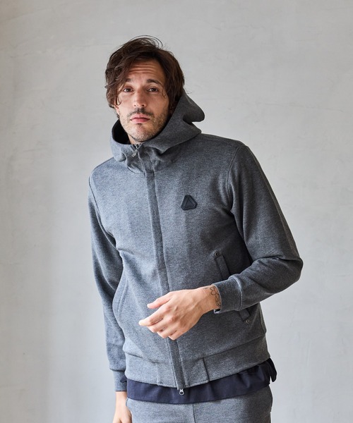 RATTLE TRAP（ラトルトラップ）の「【JUST PLAY】N/Rストレッチポンチ立体比翼フードブルゾン【セットアップ着用可】（パーカー・メンズ・オフホワイト/チャコールグレー/ブラック・M/LL/L）」の3枚目の写真