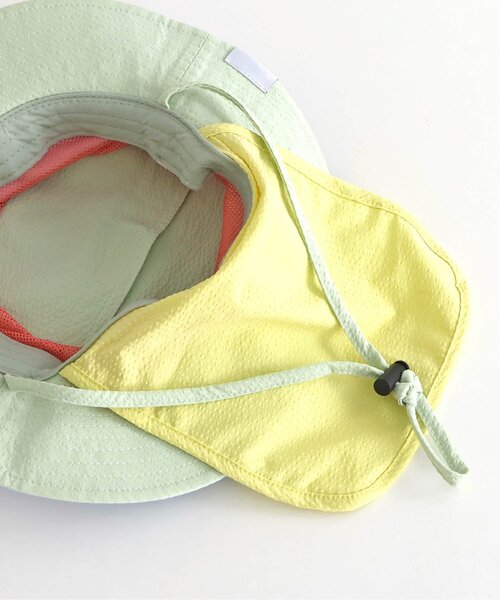 BREEZE（ブリーズ）の「【UVカット・保冷剤収納可】サッカーアウトドアハット（ハット・キッズ・ピンク/ブルー/オフホワイト・50/52/54/56/58）」の7枚目の写真