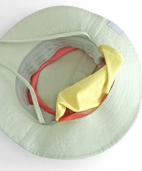 BREEZE（ブリーズ）の「【UVカット・保冷剤収納可】サッカーアウトドアハット（ハット・キッズ・ピンク/ブルー/オフホワイト・50/52/54/56/58）」の6枚目の写真