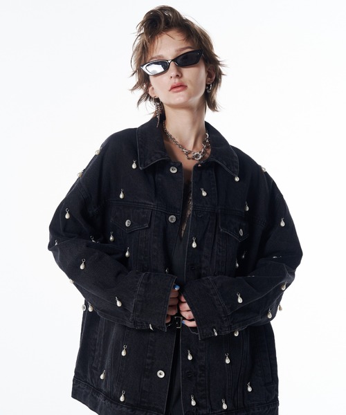 JOSE MOON（ジョゼムーン）の「OVER DENIM JACKET with PEARL/オーバー
