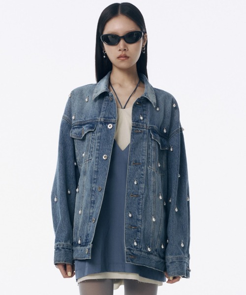 JOSE MOON（ジョゼムーン）の「OVER DENIM JACKET with PEARL/オーバー