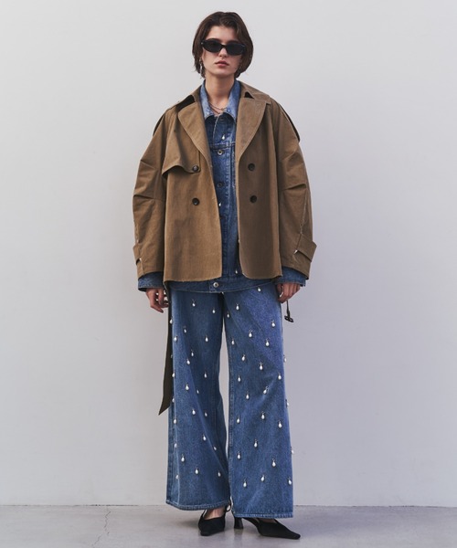 JOSE MOON（ジョゼムーン）の「OVER DENIM JACKET with PEARL/オーバー