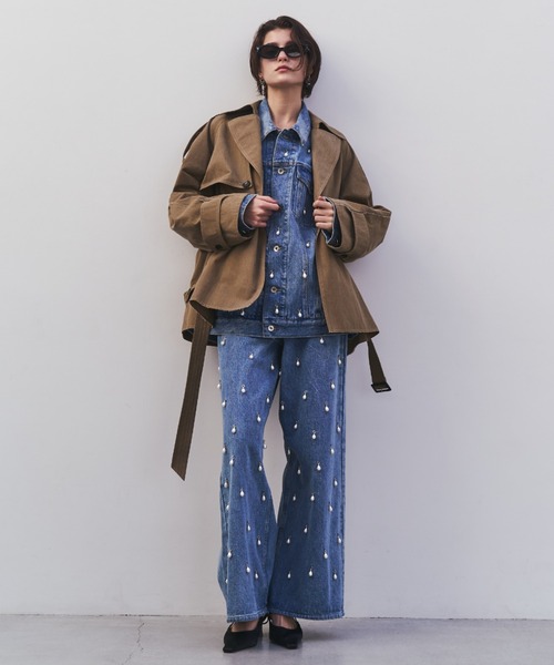 JOSE MOON（ジョゼムーン）の「OVER DENIM JACKET with PEARL/オーバー