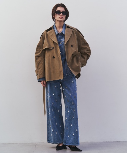 JOSE MOON（ジョゼムーン）の「OVER DENIM JACKET with PEARL/オーバー