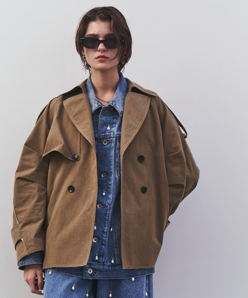 JOSE MOON（ジョゼムーン）の「OVER DENIM JACKET with PEARL/オーバー