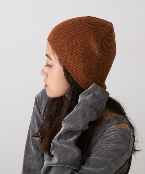 CIAOPANIC TYPY（チャオパニックティピー）の「スパンコールビーニー（ニットキャップ/ビーニー・レディース・アイボリー/ブラック/レッド/ライトブラウン/グレー・ONE SIZE）」の12枚目の写真