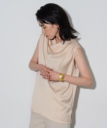 GALLEST | ドレープサテンブラウス(シャツ/ブラウス)