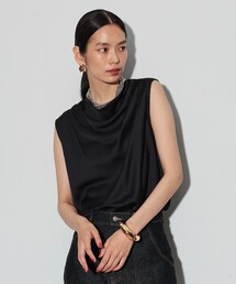 GALLEST | ドレープサテンブラウス(シャツ/ブラウス)