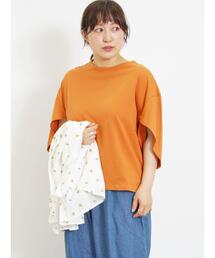 Samansa Mos2（サマンサ モスモス）の「【接触冷感】チューリップスリーブTシャツ（Tシャツ/カットソー）」