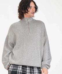 CAMBIO クールネックニット モールニットバーズアイクルーネック｜メンズファッション通販