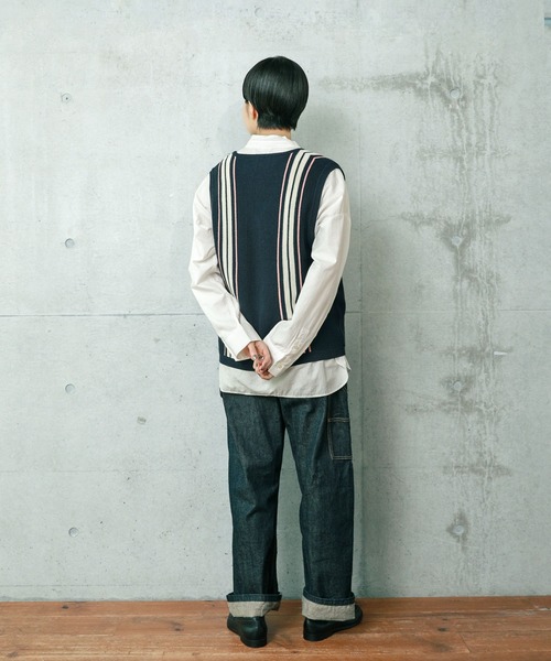 【セール】ライン ニットベスト（ベスト）｜PAR ICI（パーリッシィ）