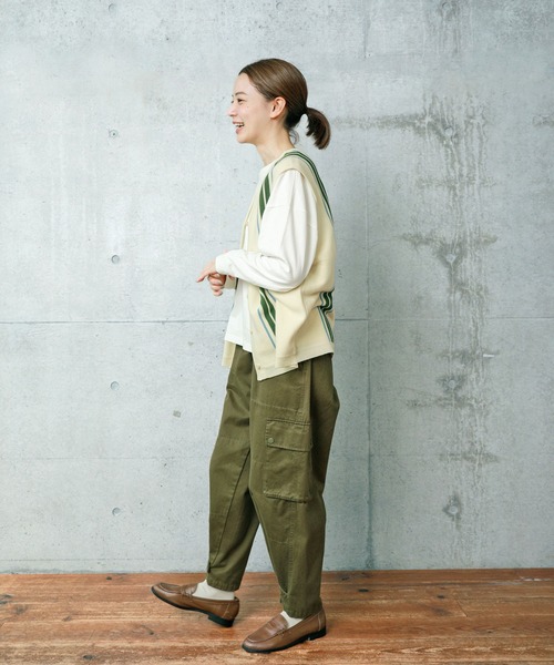 【セール】ライン ニットベスト（ベスト）｜PAR ICI（パーリッシィ）