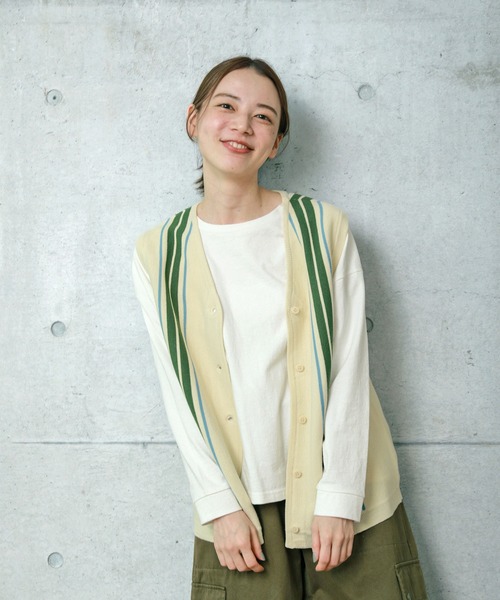 【セール】ライン ニットベスト（ベスト）｜PAR ICI（パーリッシィ）