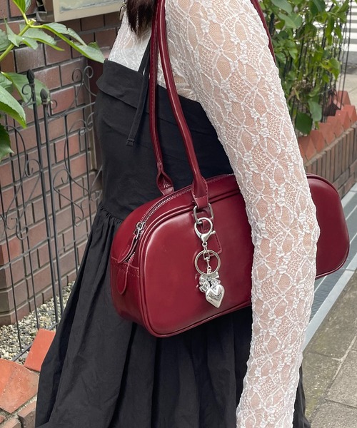 nomnom（ノムノム）の「【nomnom】シルバーリボンハートキーリング/キーホルダー（キーホルダー・レディース・シルバー・FREE）」の6枚目の写真