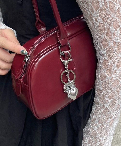 nomnom（ノムノム）の「【nomnom】シルバーリボンハートキーリング/キーホルダー（キーホルダー・レディース・シルバー・FREE）」の7枚目の写真