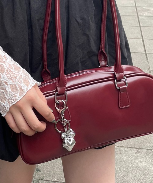 nomnom（ノムノム）の「【nomnom】シルバーリボンハートキーリング/キーホルダー（キーホルダー・レディース・シルバー・FREE）」の8枚目の写真