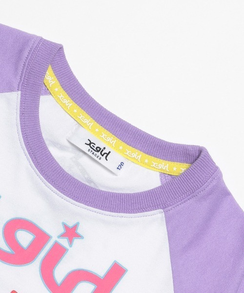 X-girl Stages（エックスガールステージス）の「【スポンジ・ボブ】ラグラン長袖Tシャツ（Tシャツ/カットソー・キッズ・ブラック/ラベンダー・100cm/90cm/140cm/130cm/120cm/110cm）」の10枚目の写真