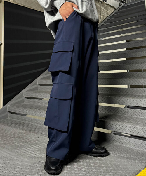 CIAOPANIC（チャオパニック）の「フォースカーゴスラックス（その他パンツ・レディース・ネイビー/ブラック/チャコールグレー・MEDIUM/LARGE）」の3枚目の写真