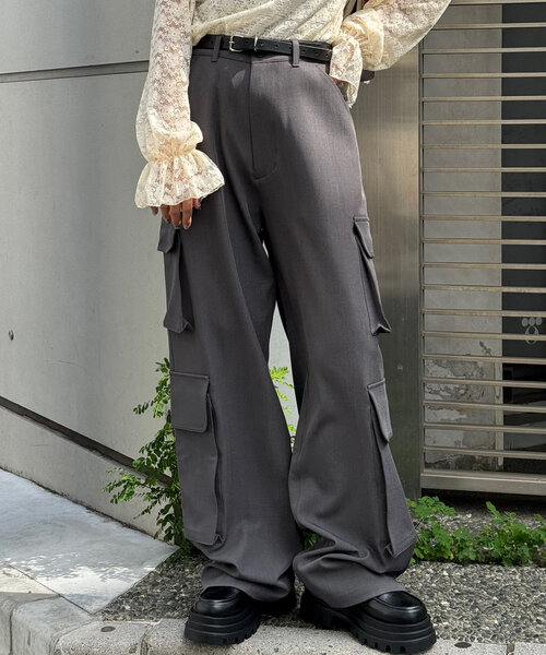 CIAOPANIC（チャオパニック）の「フォースカーゴスラックス（その他パンツ・レディース・ネイビー/ブラック/チャコールグレー・MEDIUM/LARGE）」の2枚目の写真