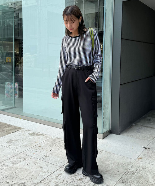 CIAOPANIC（チャオパニック）の「フォースカーゴスラックス（その他パンツ・レディース・ネイビー/ブラック/チャコールグレー・MEDIUM/LARGE）」の11枚目の写真