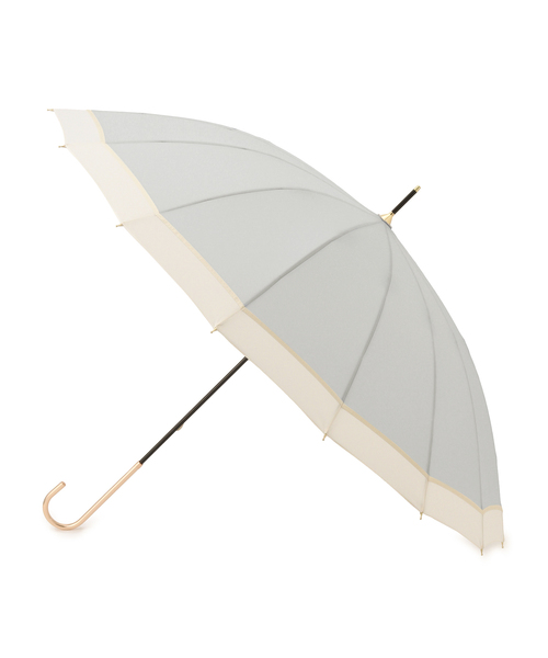 ROPE' PICNIC（ロペピクニック）の「【Wpc.】晴雨兼用/16本切り継ぎラインロングアンブレラ（長傘・レディース・ベージュ/ネイビー/グレー系その他・FREE）」の9枚目の写真